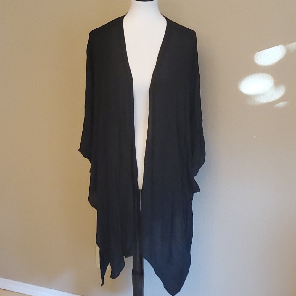 NWT! Wishlist Black Side Slit Kimono
